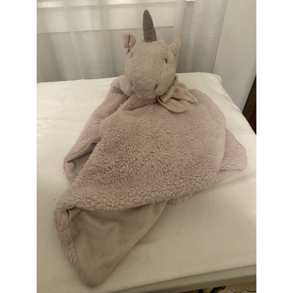 Little Miracles Pink Unicorn Jumbo Plush Lovey Neck Bow Floor Mat No Tag